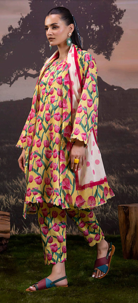 3 Pcs Lawn - Unstitched Salina by Regalia Textile