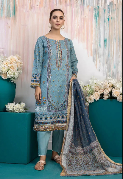 3 Pcs Lawn - Unstitched Salina by Regalia Textile