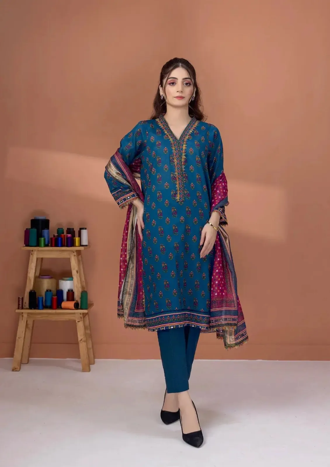 3 Pcs Lawn - Unstitched Salina by Regalia Textile