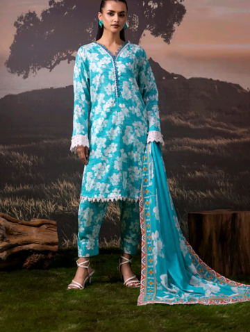 3 Pcs Lawn – Unstitched Salina by Regalia Textile