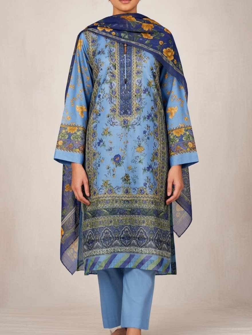 3 Pcs Lawn – Unstitched Salina by Regalia Textile