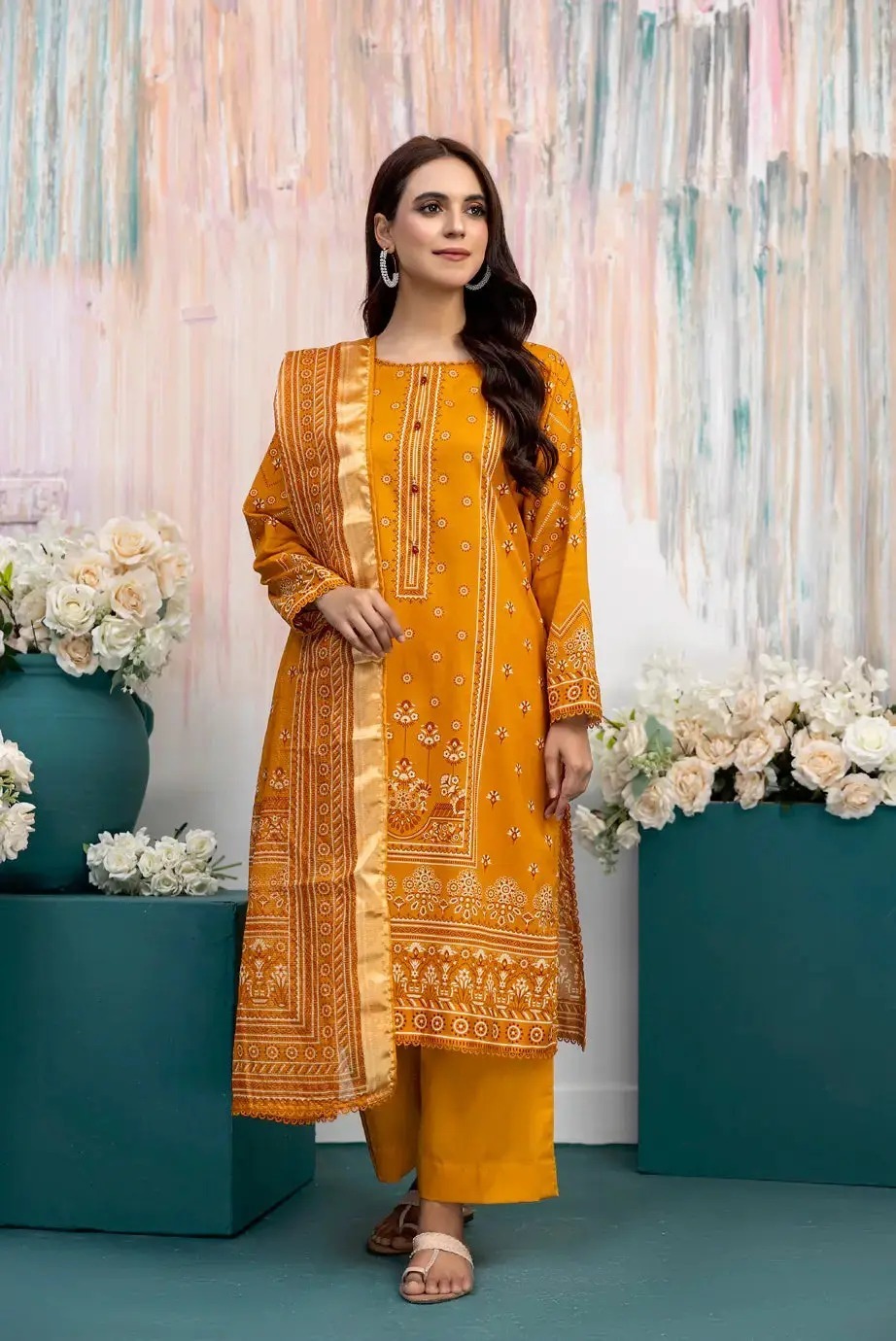 3 Pcs Lawn - Unstitched Salina by Regalia Textile