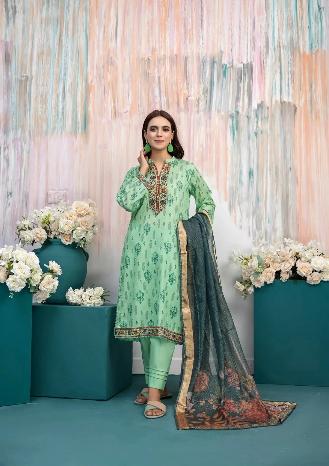 3 Pcs Lawn - Unstitched Salina by Regalia Textile