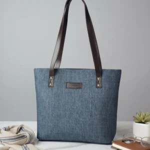 CLALSSIC JUTE TOTE - DENIM BLUE