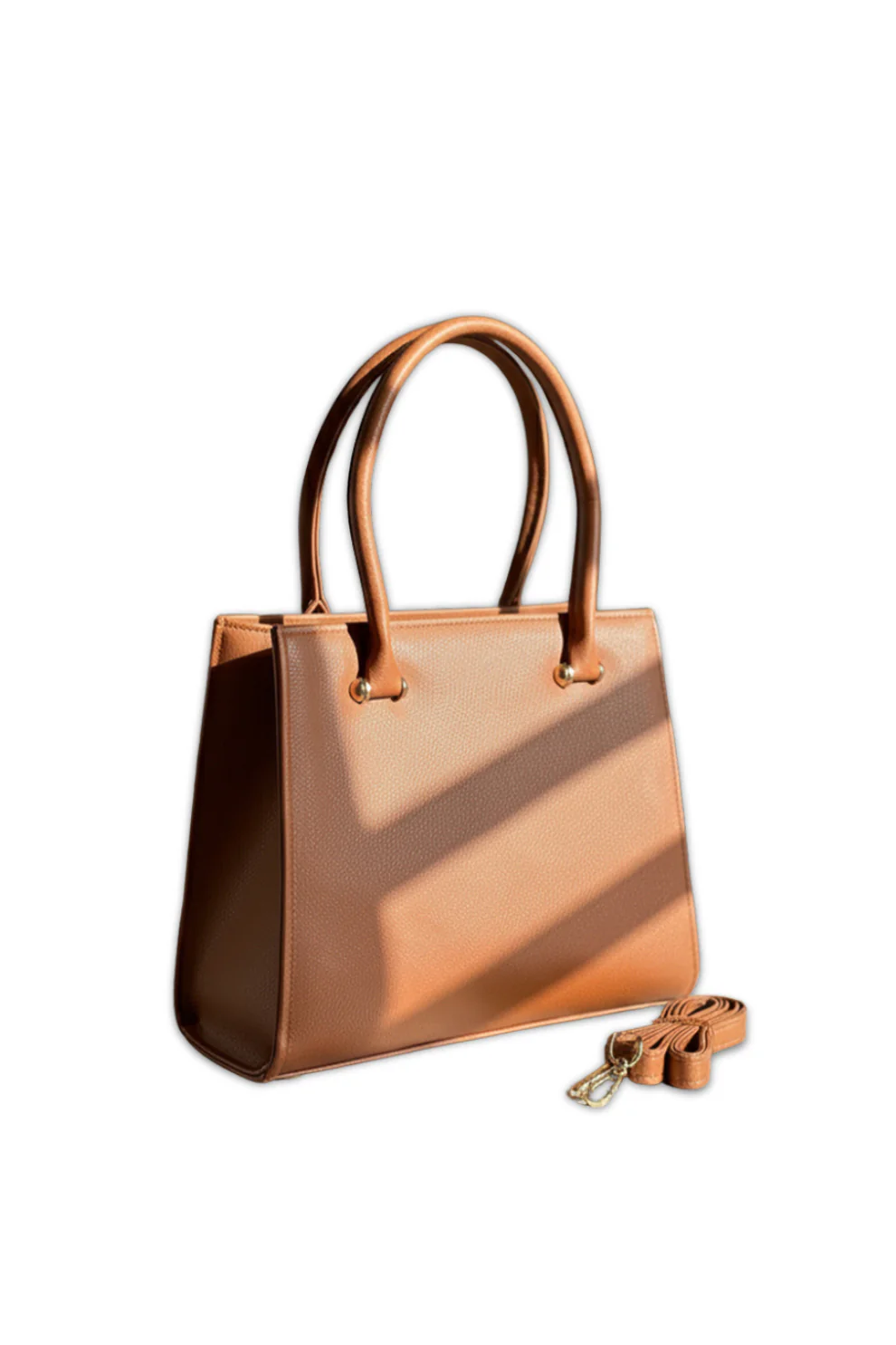 ELEGANCE SHOULDER TOTE BAG - BROWN
