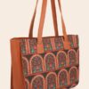 SIDE REXINE CANVAS TOTE 39